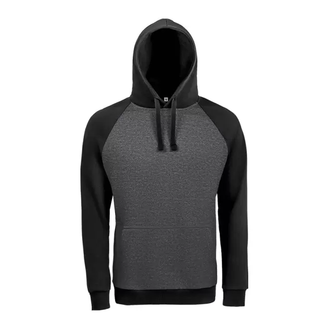 SWEAT-SHIRT MIXTE BICOLORE A PERSONNALISER 'SEATTLE' - anthracite/noir