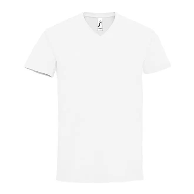 TEE-SHIRT BLANC HOMME PUBLICITAIRE COL V 'IMPERIAL V' - blanc