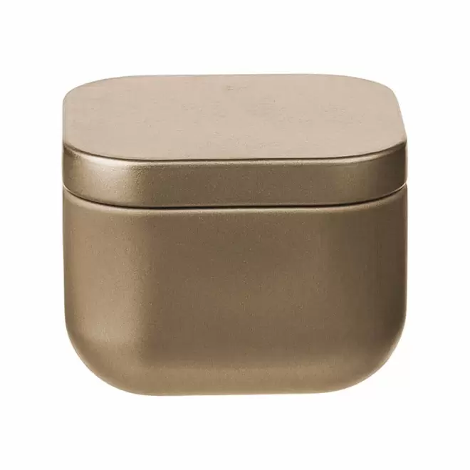 BOUGIE PARFUMEE PERSONNALISABLE BOITE METAL 'ECRYN' - dore