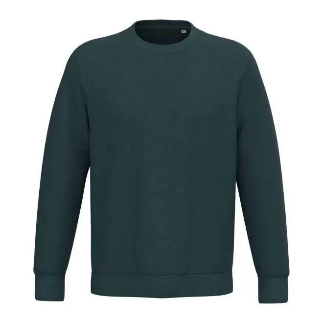 SWEAT-SHIRT MIXTE PERSONNALISABLE COL ROND 'NATIF' - vert chiné