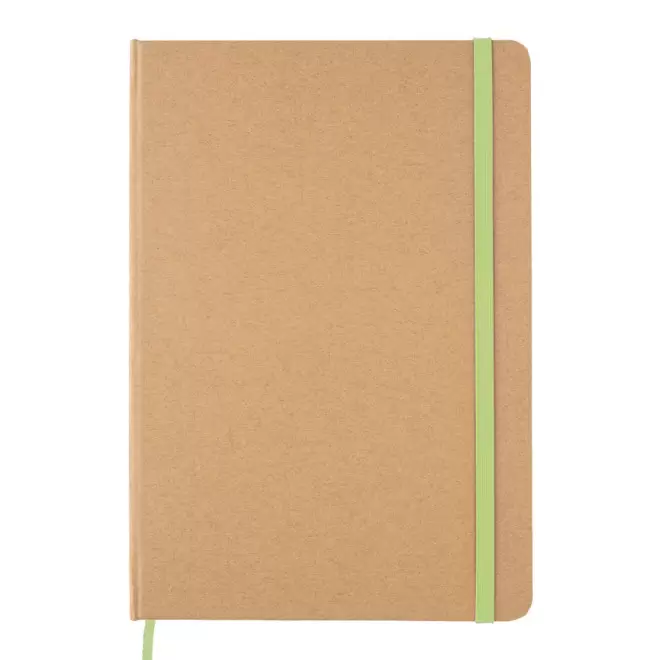 CARNET PUBLICITAIRE A5 COUVERTURE KRAFT LIGNÉ 'DESTINA' - vert