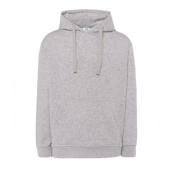 SWEAT-SHIRT MIXTE CAPUCHE JHK PERSONNALISABLE 'CORE 290' - gris clair chiné