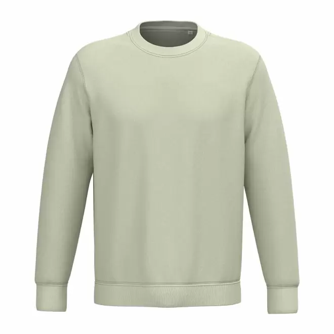 SWEAT-SHIRT MIXTE PERSONNALISABLE COL ROND 'NATIF' - vert anis