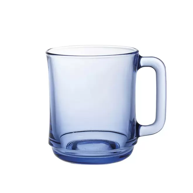 MUG EN VERRE PERSONNALISE DURALEX 31CL 'LYS' - bleu marine
