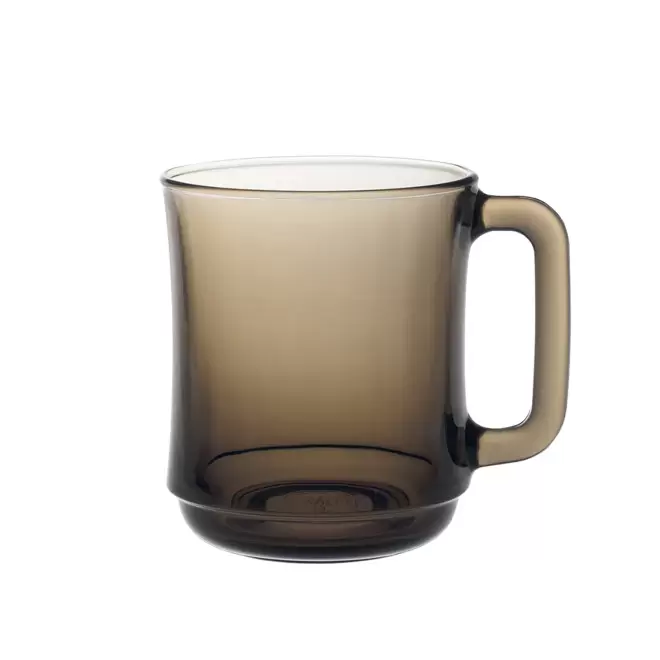 MUG EN VERRE PERSONNALISE DURALEX 31CL 'LYS' - marron