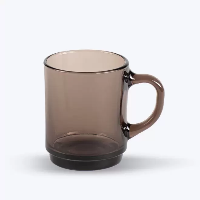 MUG PUBLICITAIRE EN VERRE DURALEX 26CL 'VERSAILLES' - marron