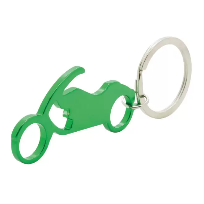 PORTE-CLÉS DÉCAPSULEUR PROMOTIONNEL 'MOTO' - vert