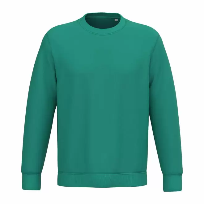 SWEAT-SHIRT MIXTE PERSONNALISABLE COL ROND 'NATIF' - vert menthe