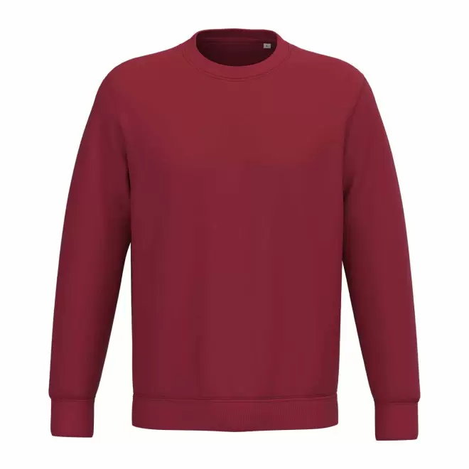 SWEAT-SHIRT MIXTE PERSONNALISABLE COL ROND 'NATIF' - rouge rubis