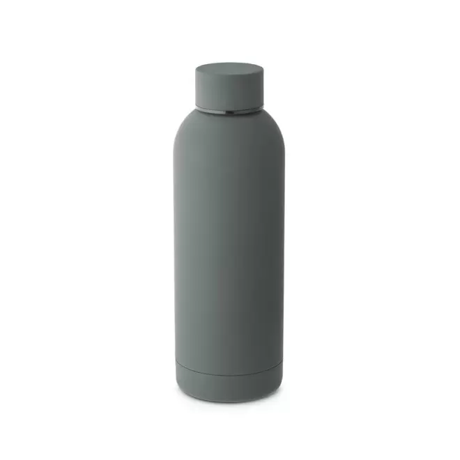 BOUTEILLE ISOTHERME 550ML PERSONNALISEE 'SPAZIO SOFT' - gris