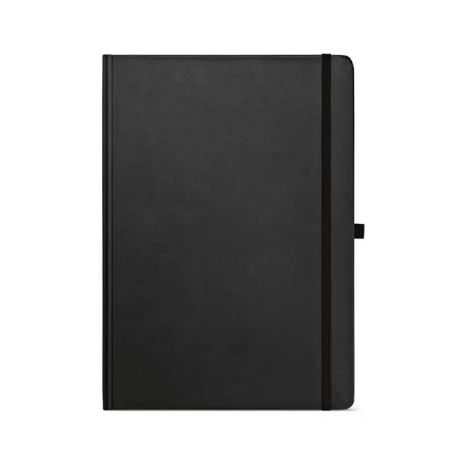 CARNET A4 CARTON RECYCLE PERSONNALISABLE 'ORMA' - noir