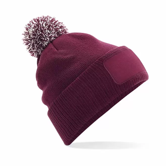BONNET AVEC REVERS PERSONNALISABLE 'SNOBI PATCH RECTANGLE' - bordeaux