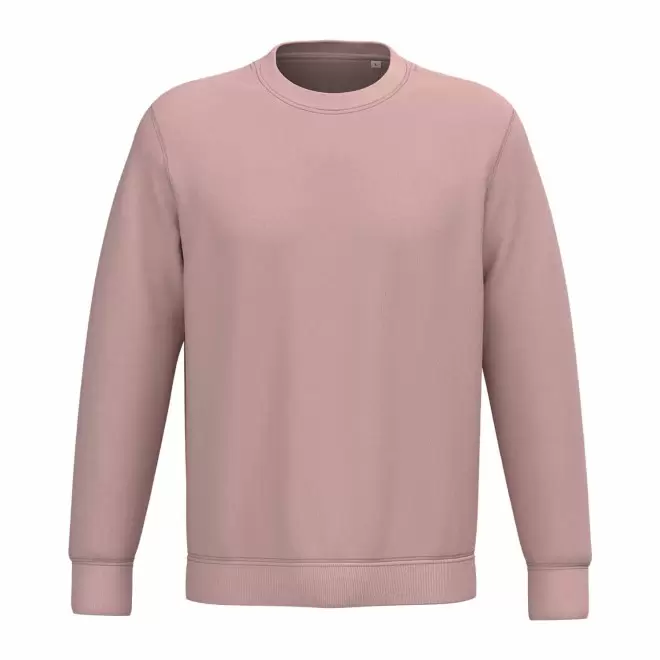 SWEAT-SHIRT MIXTE PERSONNALISABLE COL ROND 'NATIF' - rose pâle