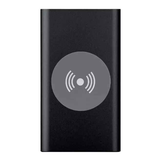 BATTERIE EXTERNE PUBLICITAIRE ET CHARGEUR A INDUCTION 'LERGEN' - noir