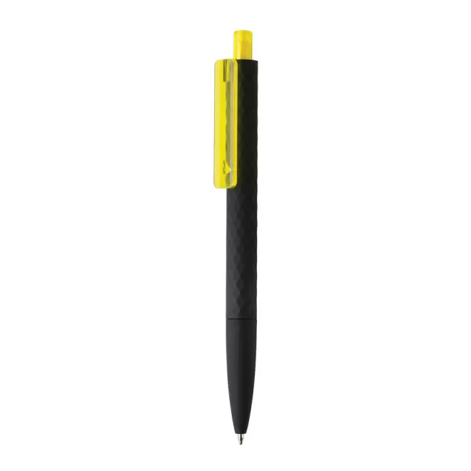 STYLO SOFT TOUCH PERSONNALISÉ 'RIYA BLACK' - jaune