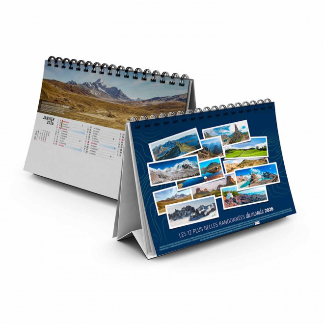 CALENDRIER CHEVALET 13 FEUILLETS PERSONNALISABLE 'ASHA' - sentiers