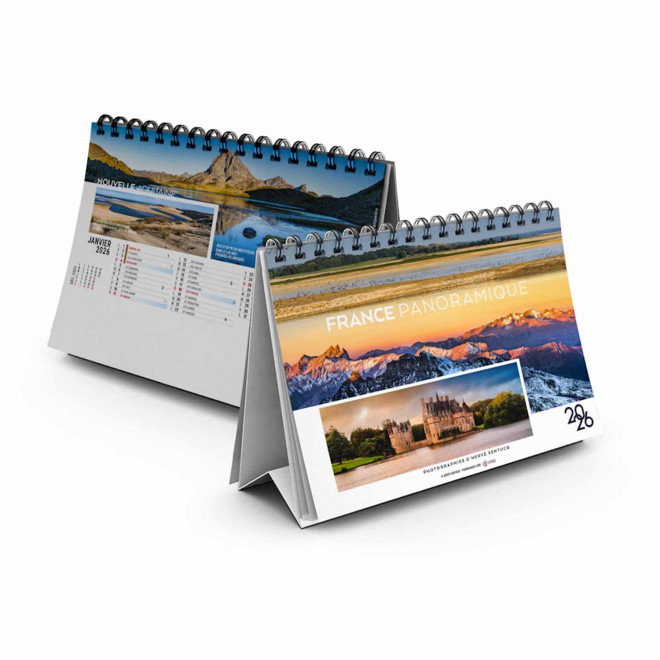 CALENDRIER CHEVALET 13 FEUILLETS PERSONNALISABLE 'ASHA' - paysages de France