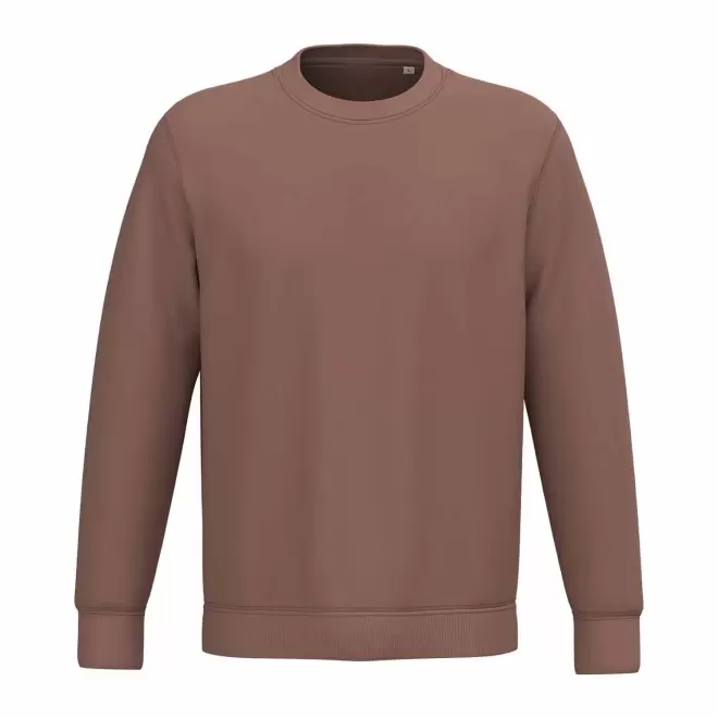 SWEAT-SHIRT MIXTE PERSONNALISABLE COL ROND 'NATIF' - terracotta