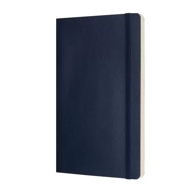 CARNET SOUPLE LIGNÉ MOLESKINE® 'CLASSIC' - marine