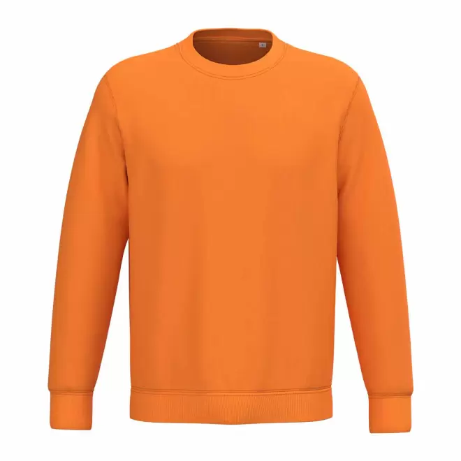 SWEAT-SHIRT MIXTE PERSONNALISABLE COL ROND 'NATIF' - orange