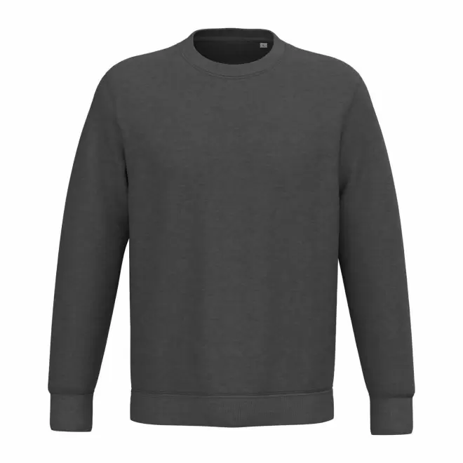 SWEAT-SHIRT MIXTE PERSONNALISABLE COL ROND 'NATIF' - anthracite chiné