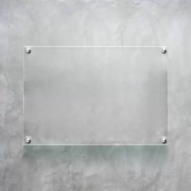 PLAQUE PROFESSIONNELLE PLEXIGLAS PERSONNALISABLE 'PLATAO' - transparent