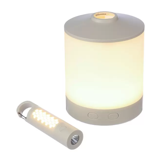 LAMPE DE CAMPING 2 EN 1 PERSONNALISABLE 'MINTARA' - blanc