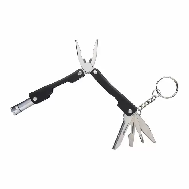 PORTE-CLES PINCE MULTIFONCTION PERSONNALISABLE 'NOMA' - noir