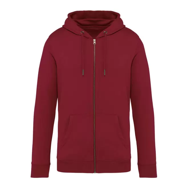 SWEAT-SHIRT MIXTE ZIPPE PERSONNALISABLE 'NATIF' - rouge