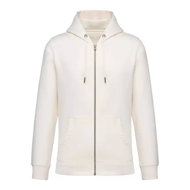 SWEAT-SHIRT MIXTE ZIPPE PERSONNALISABLE 'NATIF' - ivoire