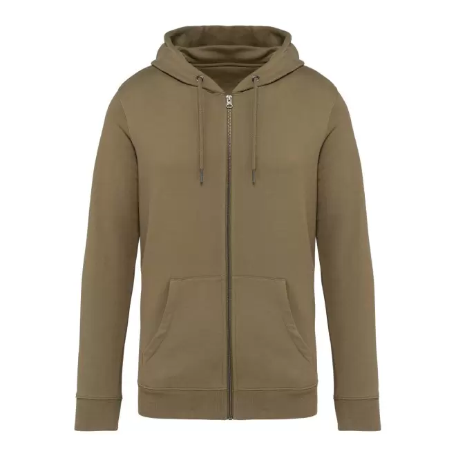 SWEAT-SHIRT MIXTE ZIPPE PERSONNALISABLE 'NATIF' - marron