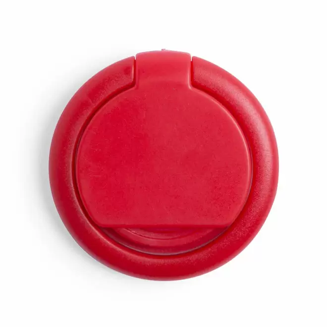 SUPPORT TELEPHONE 2 EN 1 JETON PERSONNALISABLE 'DITEL' - rouge