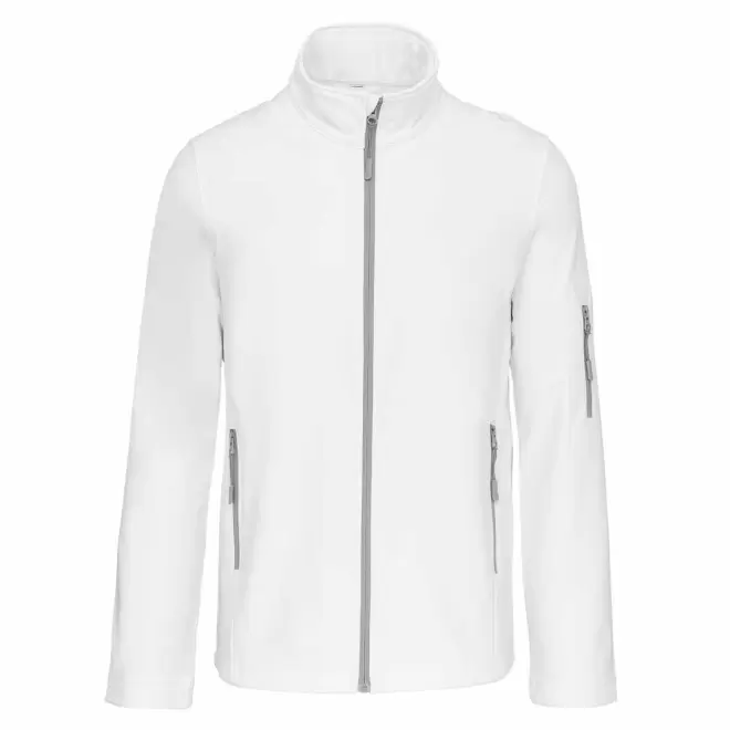 VESTE SOFTSHELL HOMME PERSONNALISABLE 'KARISOFT' - blanc