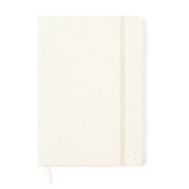CARNET A5 CARTON RECYCLE RIGIDE PERSONNALISABLE 'LAURENT' - blanc cassé