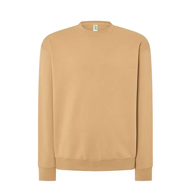 SWEAT-SHIRT MIXTE COL ROND JHK PERSONNALISABLE 'CORE 290' - jaune pâle