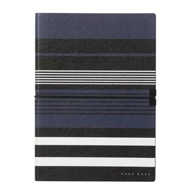 CARNET A5 LIGNÉ HUGO BOSS® 'STORYLINE' - bleu