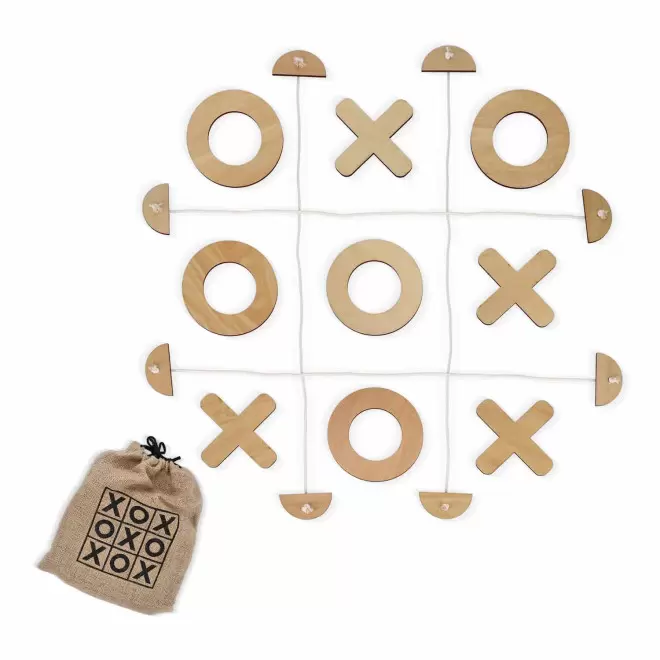 JEU DE MORPION GEANT PERSONNALISE 'TICTACTOE' - bois