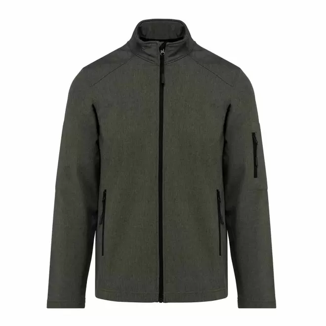 VESTE SOFTSHELL HOMME PERSONNALISABLE 'KARISOFT' - vert foncé