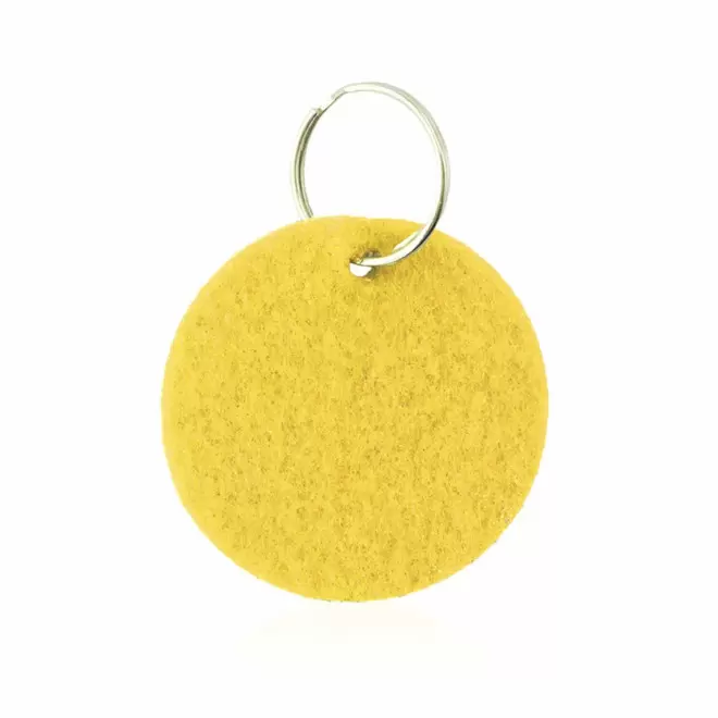 PORTE-CLES PERSONNALISE EN FEUTRINE 'DAMSI' - jaune