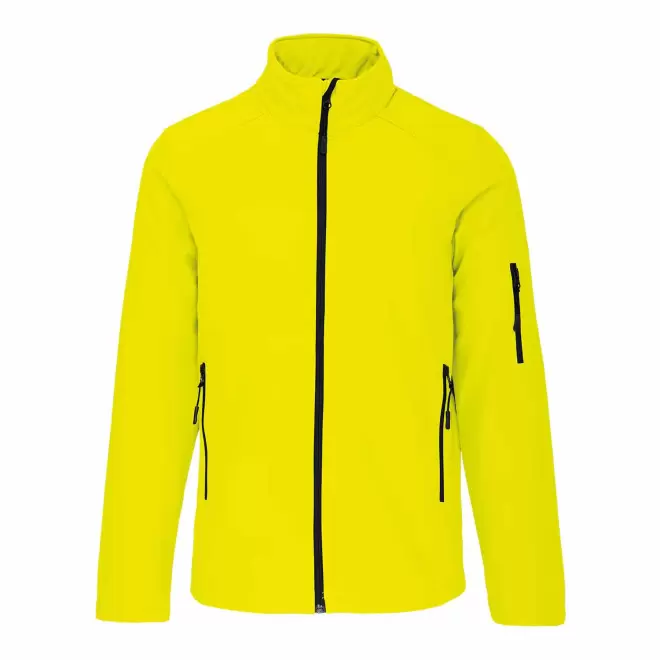 VESTE SOFTSHELL HOMME PERSONNALISABLE 'KARISOFT' - jaune fluo
