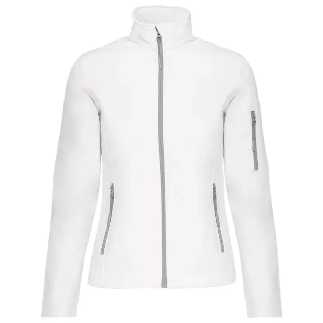VESTE SOFTSHELL FEMME PERSONNALISABLE 'KARISOFT' - blanc