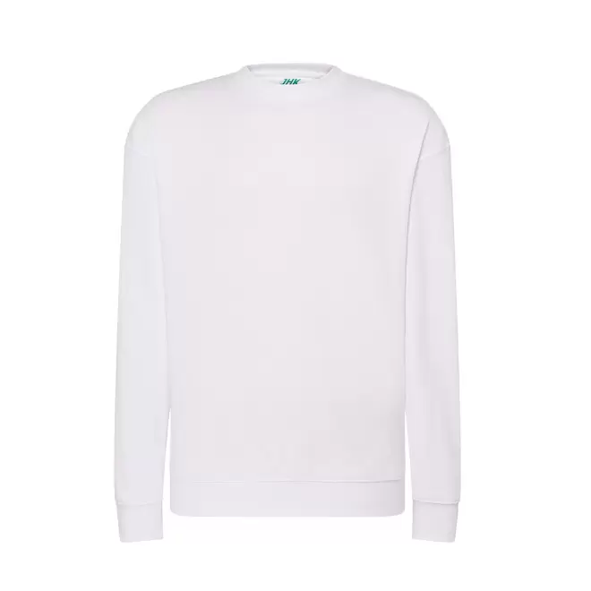 SWEAT-SHIRT MIXTE COL ROND JHK PERSONNALISABLE 'CORE 290' - blanc