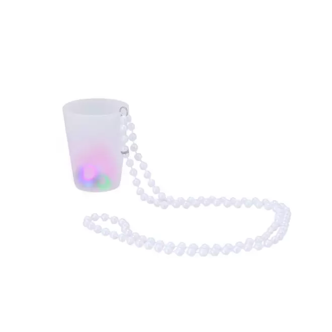 SHOOTER LUMINEUX AVEC COLLIER PERSONNALISABLE 'BAUDRYNK' - blanc