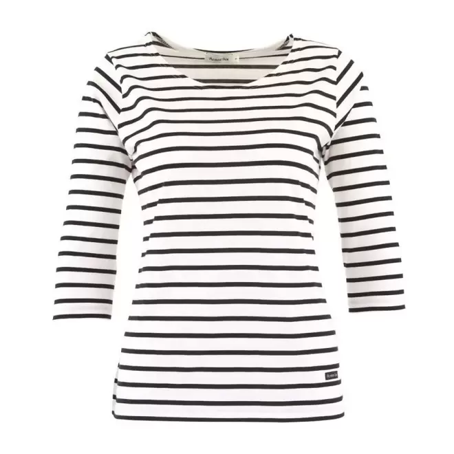 MARINIÈRE FEMME MANCHES 3/4 ARMOR LUX® 'CAP' - blanc/marine