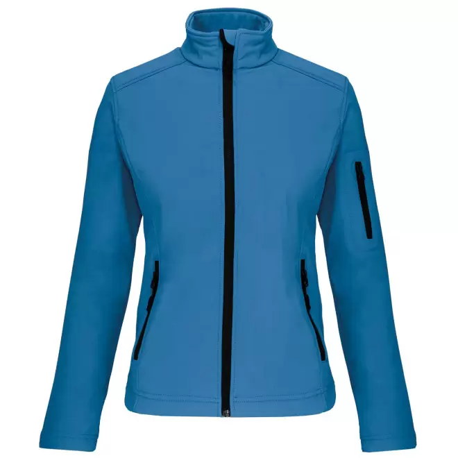 VESTE SOFTSHELL FEMME PERSONNALISABLE 'KARISOFT' - bleu clair