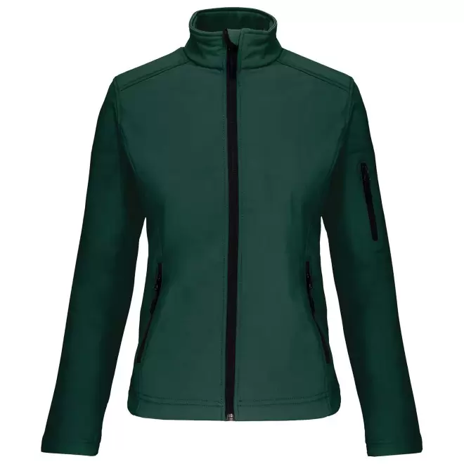 VESTE SOFTSHELL FEMME PERSONNALISABLE 'KARISOFT' - vert bouteille