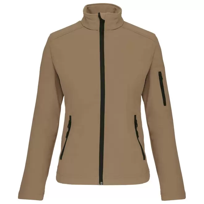 VESTE SOFTSHELL FEMME PERSONNALISABLE 'KARISOFT' - camel