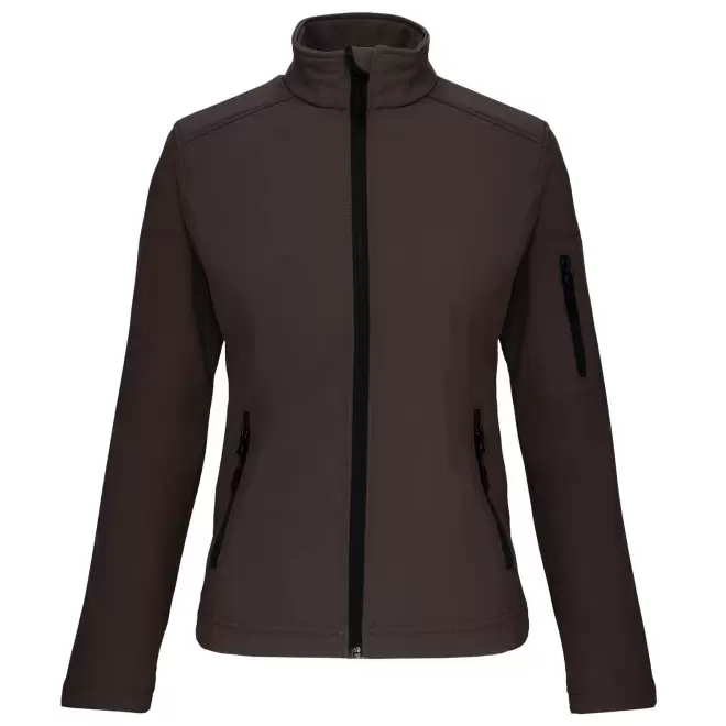 VESTE SOFTSHELL FEMME PERSONNALISABLE 'KARISOFT' - chocolat