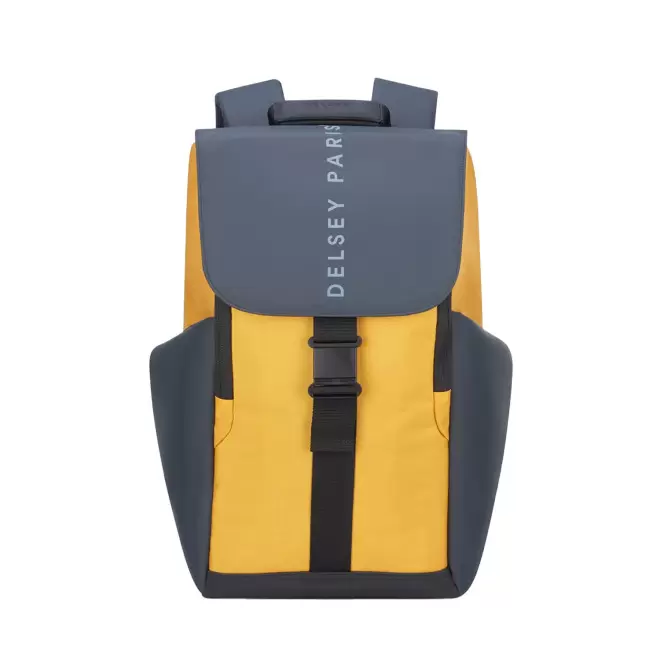 SAC A DOS DELSEY PARIS PERSONNALISABLE 'SECURFLAP' - jaune