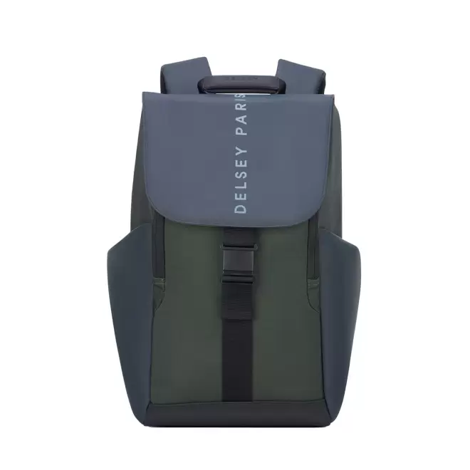 SAC A DOS DELSEY PARIS PERSONNALISABLE 'SECURFLAP' - vert